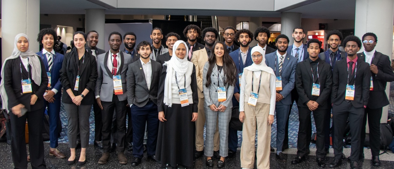 students standing for picture 